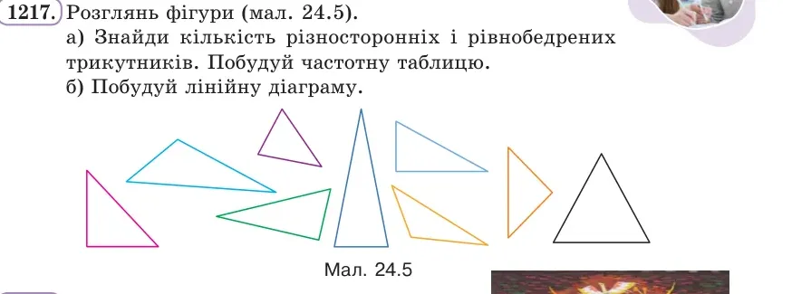 Умова: вправа 1217: Розглянь фігури (мал