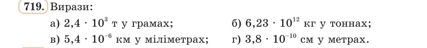 Умова: вправа 719: Вирази