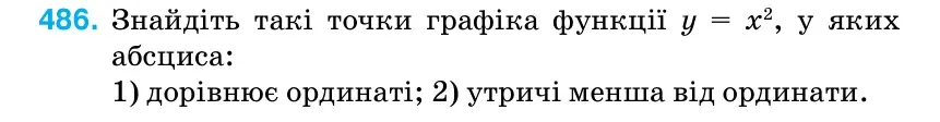 Умова: вправа 486: Знайдіть такі точки графіка функції