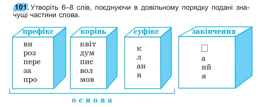 Умова: вправа 101: 101