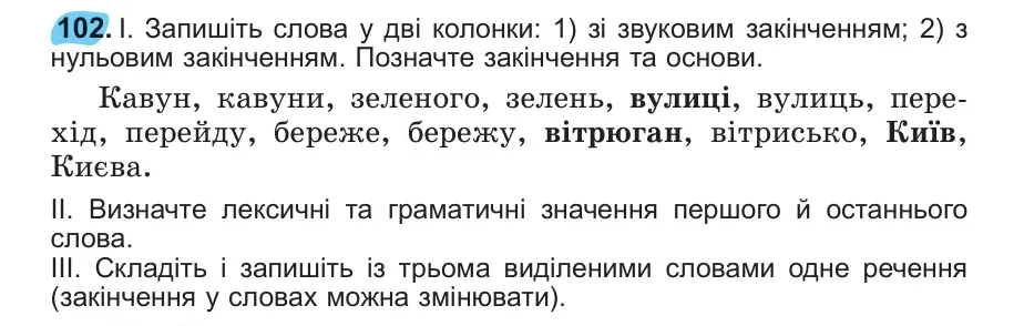 Умова: вправа 102: 102