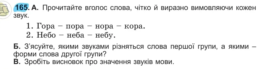 Умова: вправа 165: 165