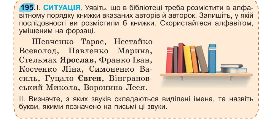 Умова: вправа 195: 195
