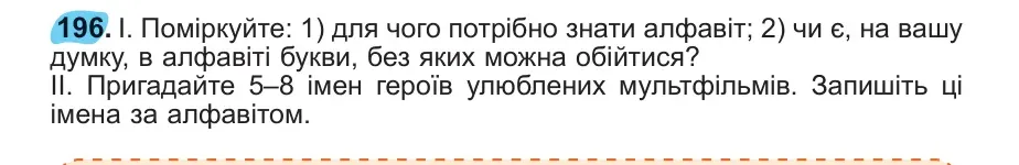 Умова: вправа 196: 196