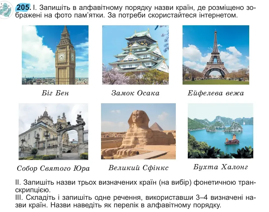 Умова: вправа 205: 205