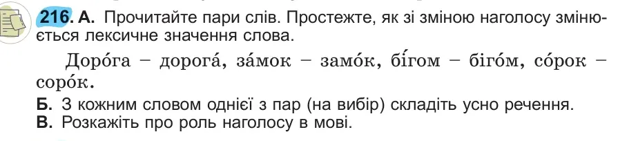 Умова: вправа 216: 216