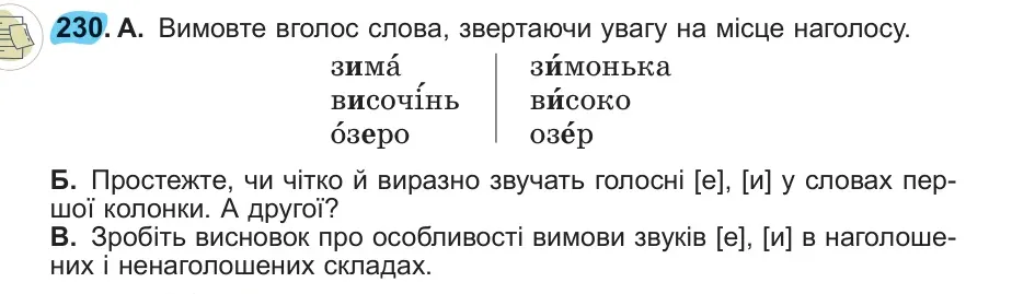 Умова: вправа 230: 230