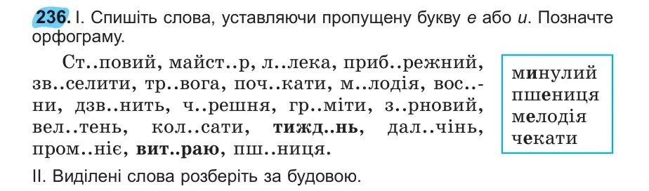 Умова: вправа 236: 236
