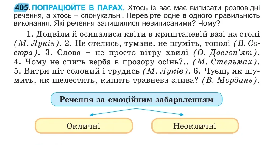 Умова: вправа 405: 405