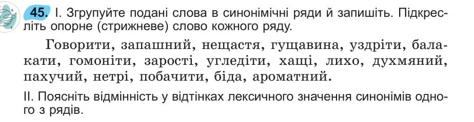 Умова: вправа 45: 45