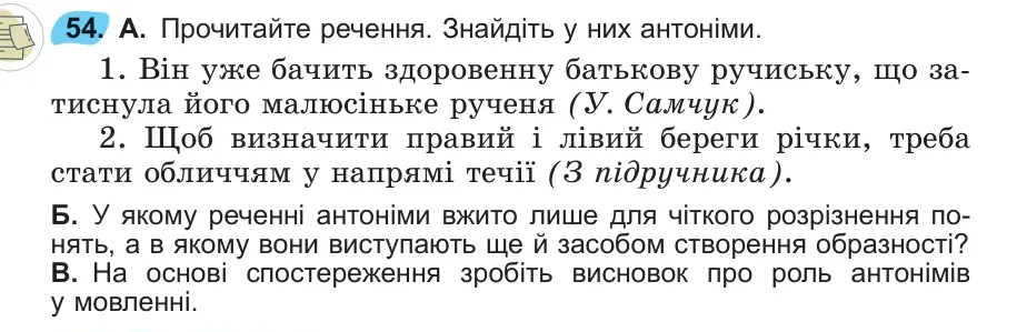 Умова: вправа 54: 54