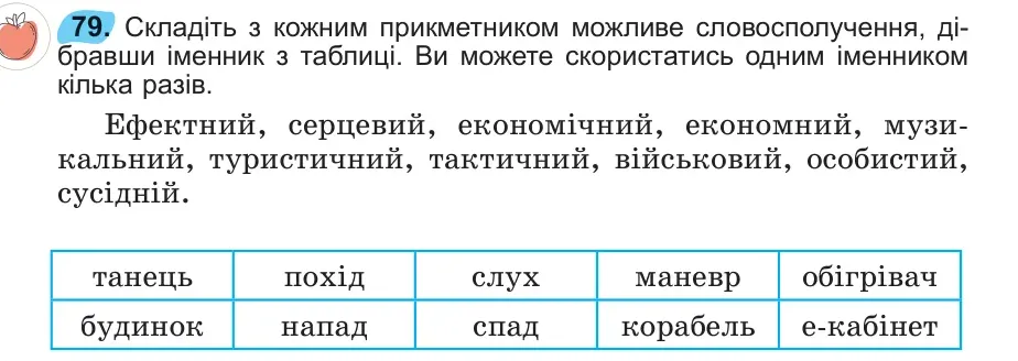 Умова: вправа 79: 79