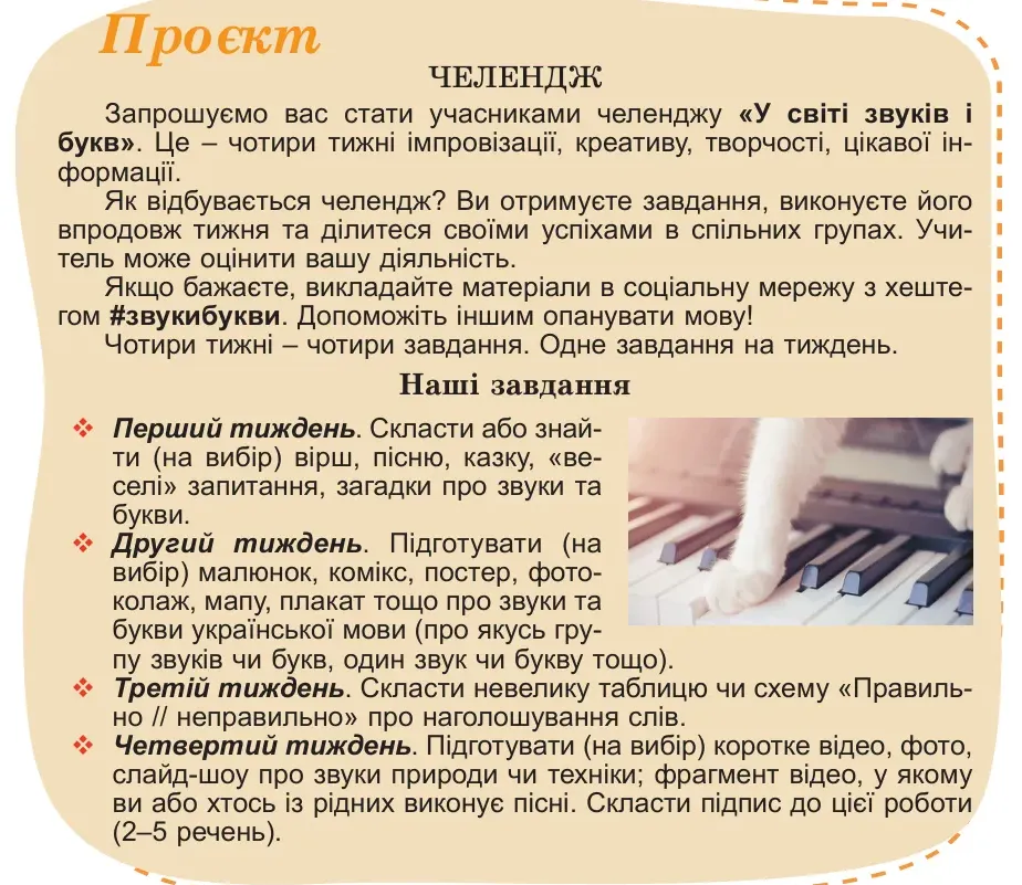 Умова: проєкт (стор. 96): Проєкт