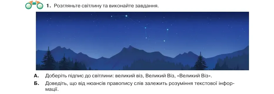 Умова: вправа 1.1: Розгляньте світлину та виконайте завдання