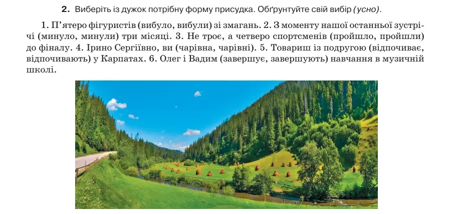 Умова: вправа 23.2: Виберіть із дужок потрібну форму присудка