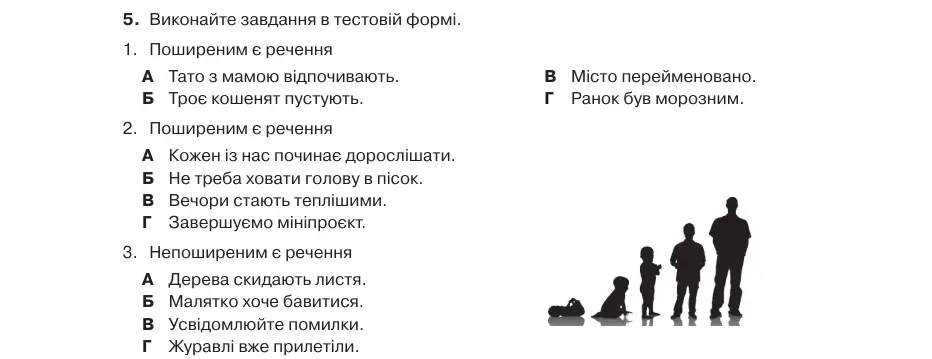 Умова: вправа 26.5: Виконайте завдання в тестовій формі