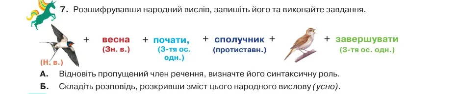 Умова: вправа 50.7: Розшифрувавши народний вислів, запишіть його та виконайте завдання