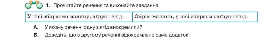 Умова: вправа 77.1: Прочитайте речення та виконайте завдання