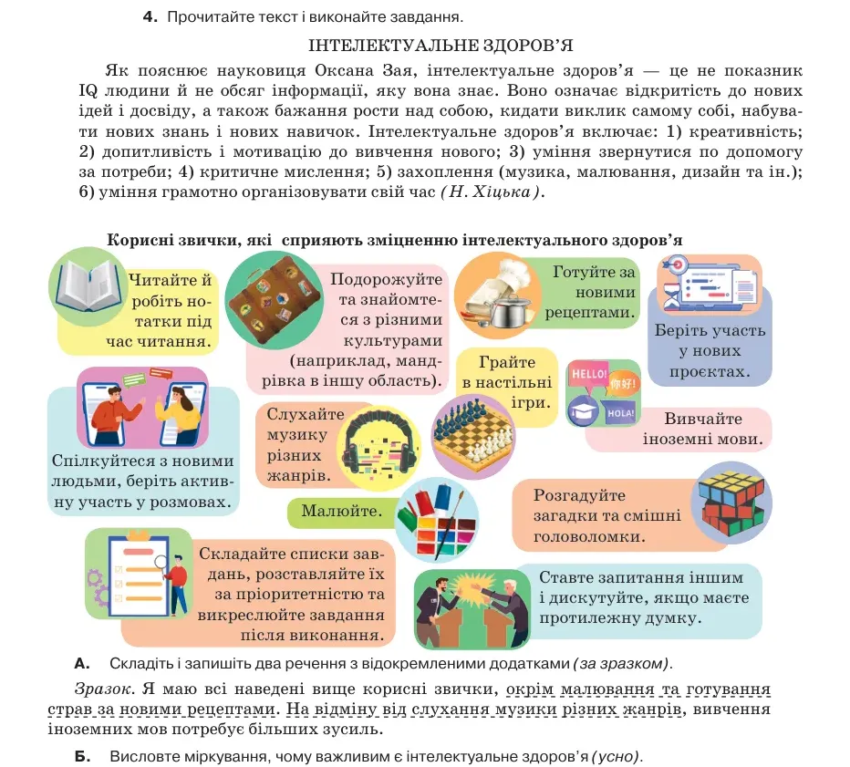 Умова: вправа 77.4: Прочитайте текст і виконайте завдання