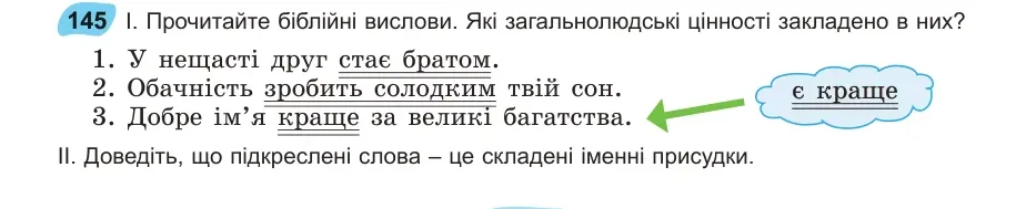 Умова: вправа 145: Прочитайте біблійні вислови