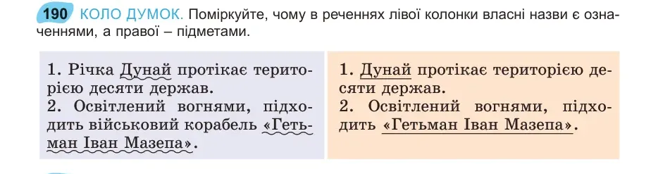 Умова: вправа 190: КОЛО ДУМОК