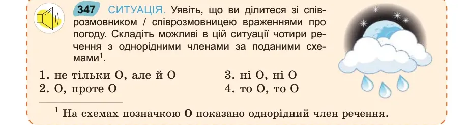 Умова: вправа 347: СИТУАЦІЯ