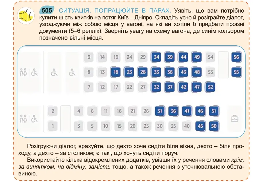 Умова: вправа 505: СИТУАЦІЯ